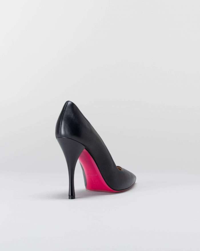 LUCIANO PADOVAN SIMPLE LINE DÉCOLLETÉ ROBIN PELLE NERO Sottocosto