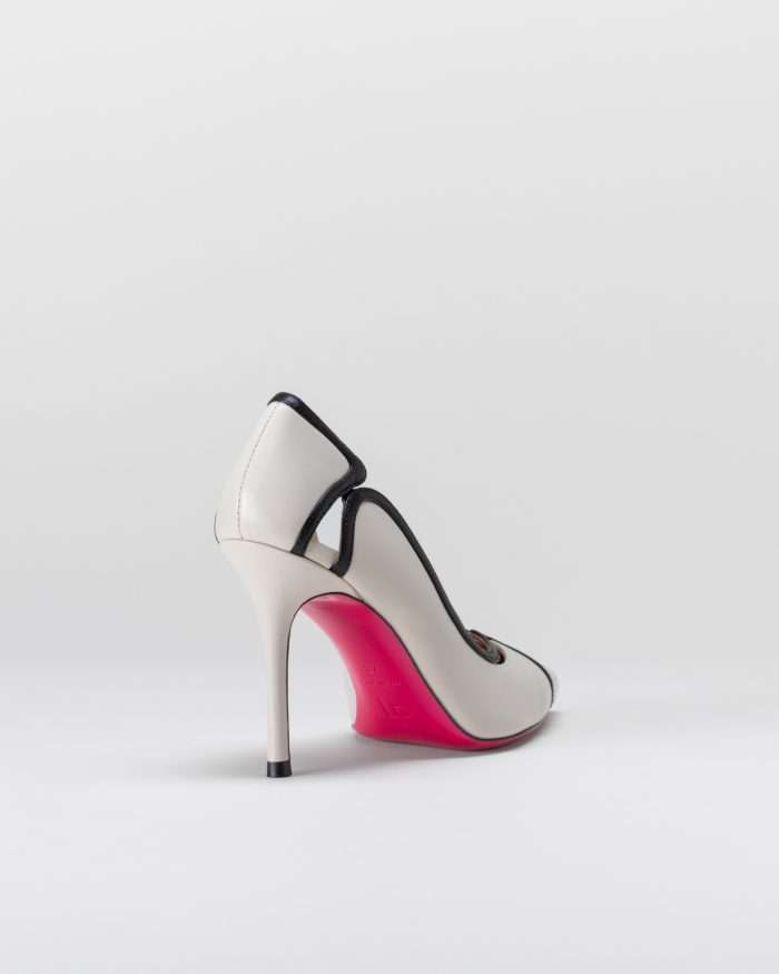 LUCIANO PADOVAN DÉCOLLETÉ FILADELFIA PELLE BIANCO/NERO Sconto