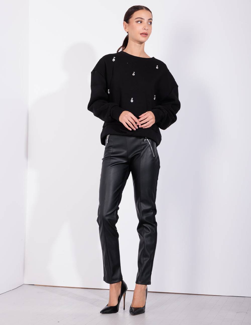 Risskio Dante - Leggins in ecopelle Fino Al -60%
