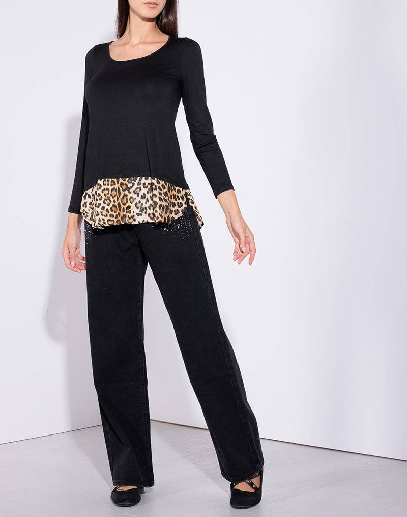 Risskio Sirio Animalier Winter Edition - Maglia in viscosa con inserto stampato Spedizione Gratuita