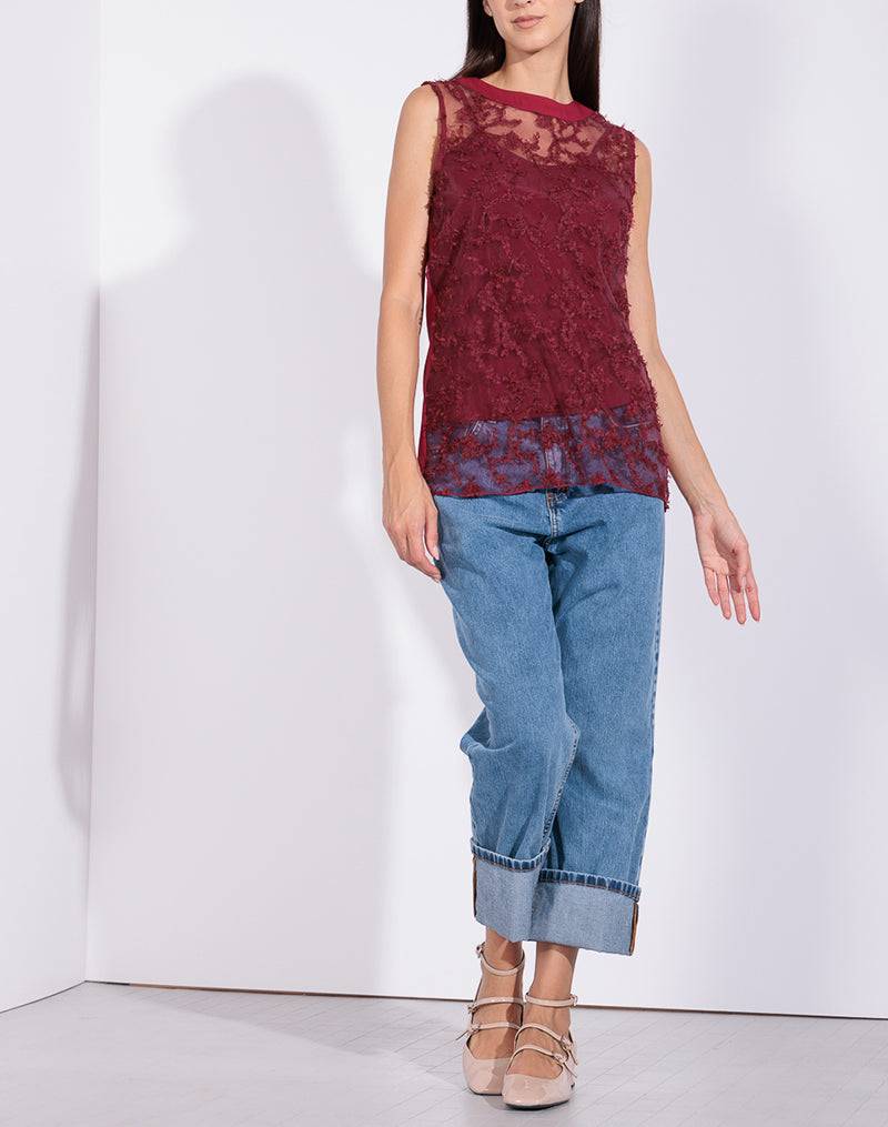 Risskio Allegra - Twin-set in tulle ricamato Sottocosto