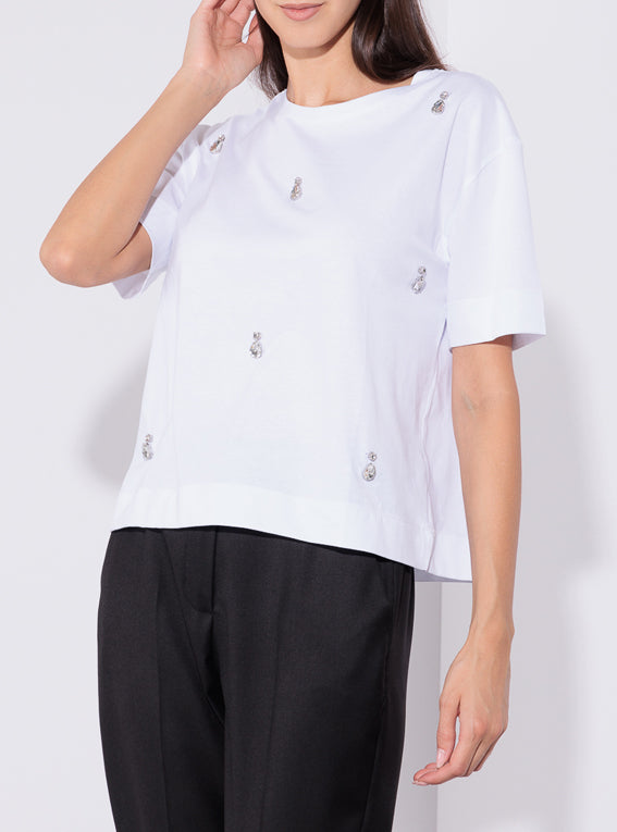 Risskio Daniel - T-shirt con gemme Prezzo Ridotto