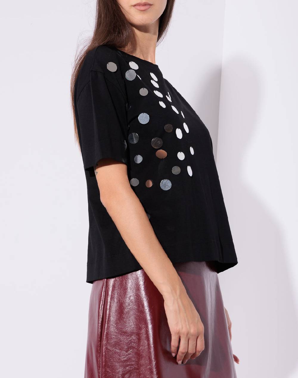 Risskio Levi - T-shirt con maxi paillettes Offerta speciale della fabbrica
