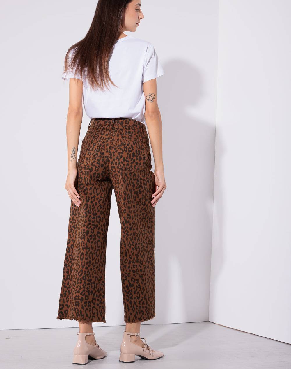Risskio Sirrah Animalier - Pantalone cropped stampato Saldi