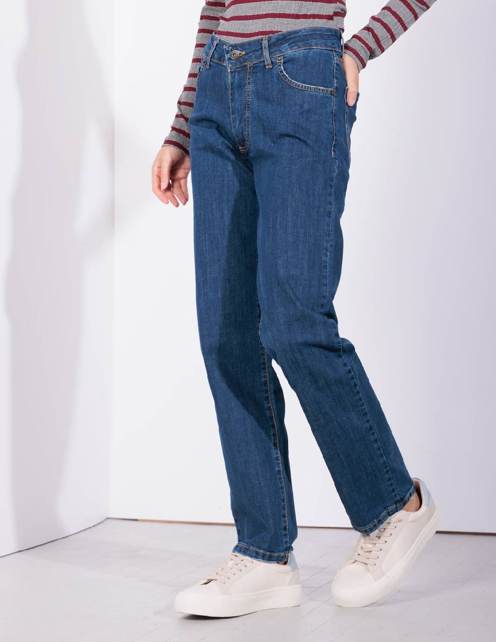 Risskio Logan Winter Edition - Pantalone Regular Fit in denim Vendita Calda