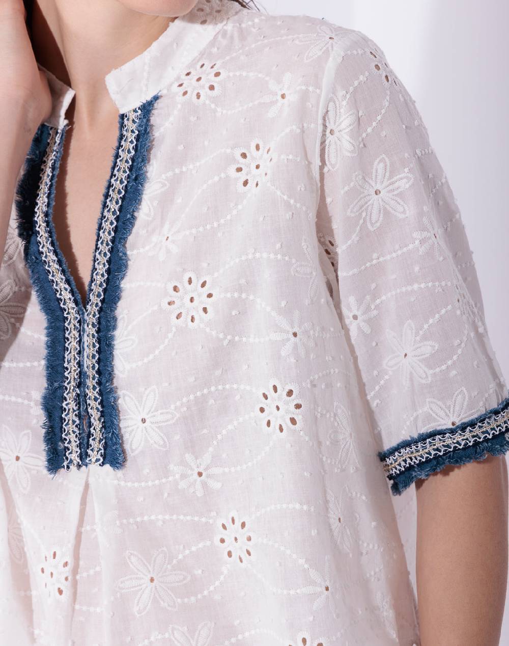 Risskio Conrado - Blusa in Pizzo San Gallo Italy