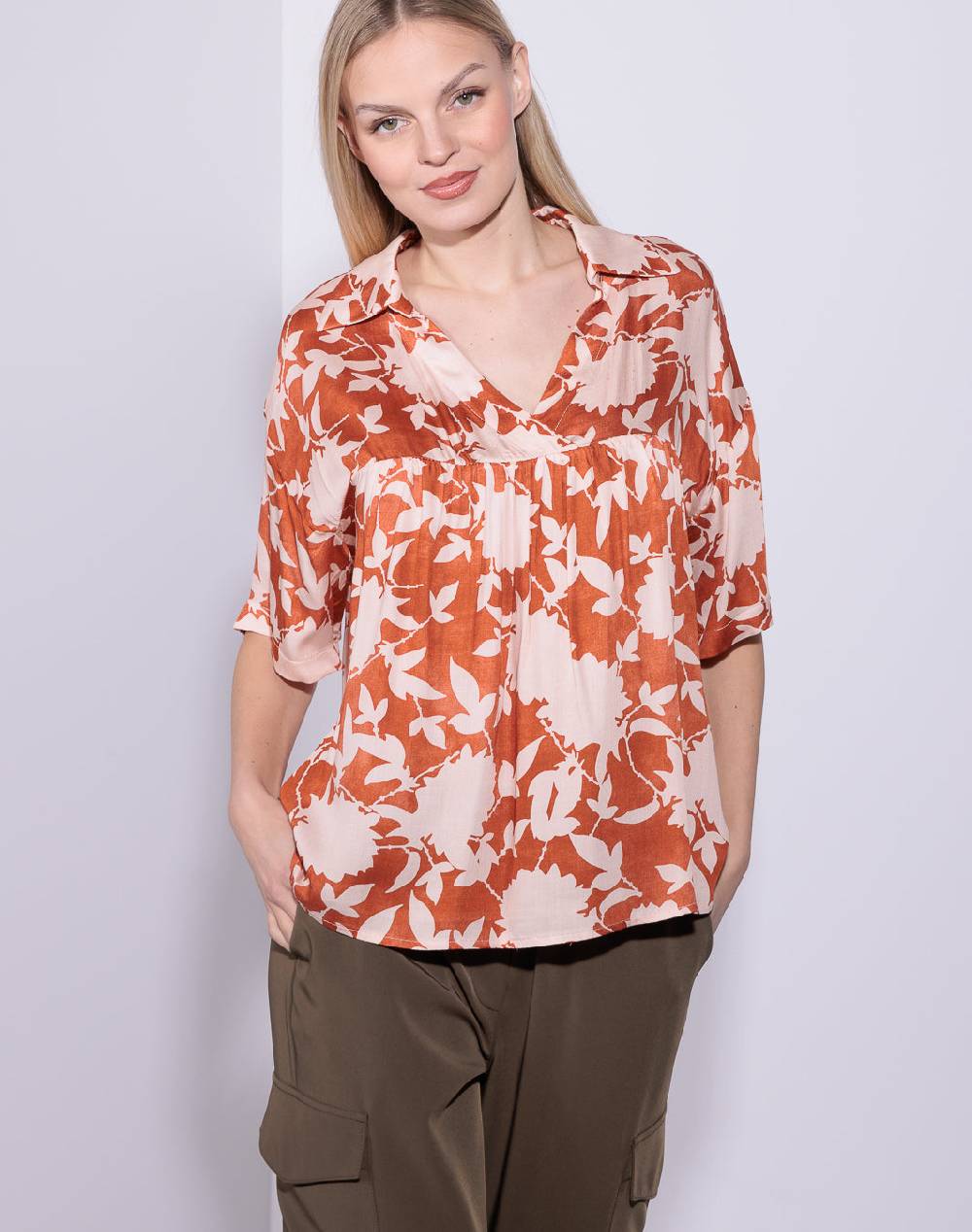 Risskio Arya - Camicia over in raso di viscosa stampata Pezzi Unici