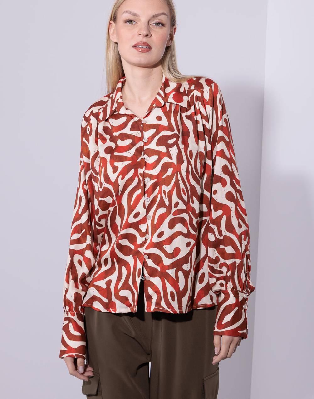 Risskio Indira - Camicia classica in viscosa stampata Affare Del Giorno