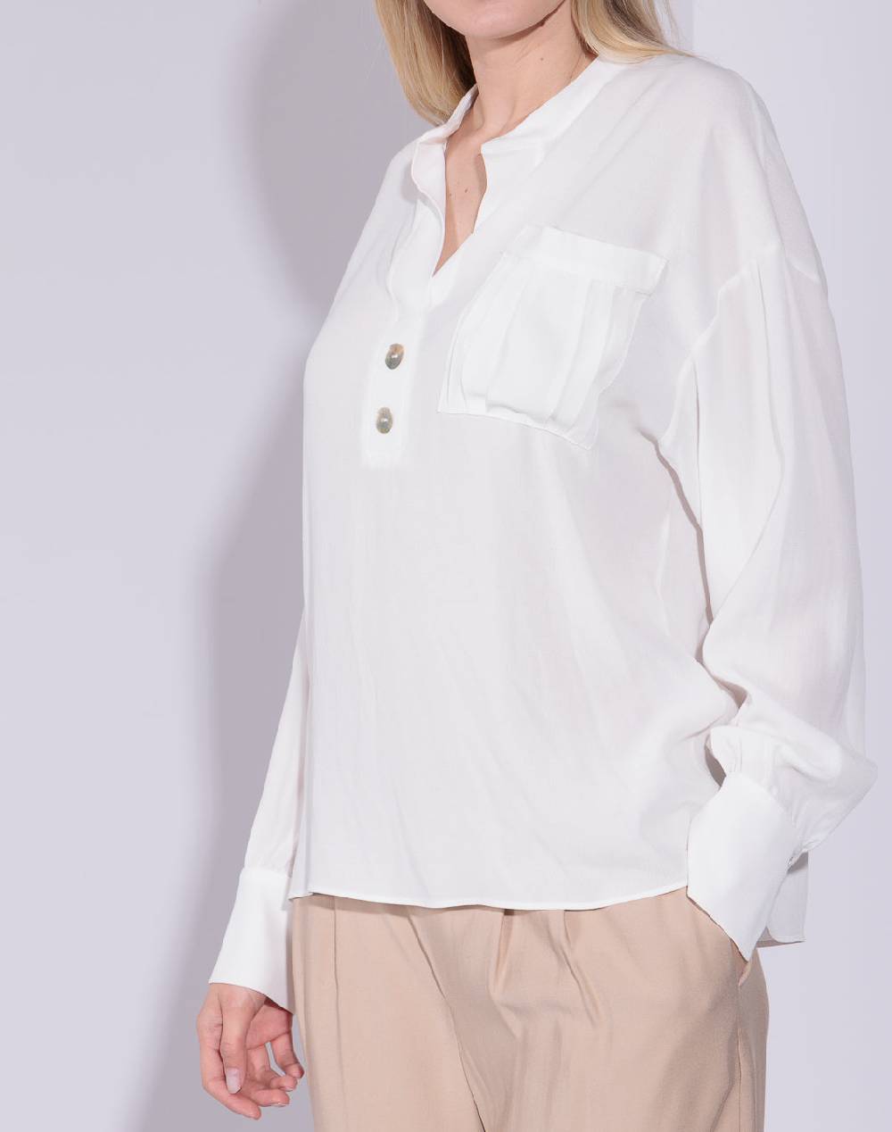 Risskio Kadin - Blusa tunisienne in georgette di viscosa Italia