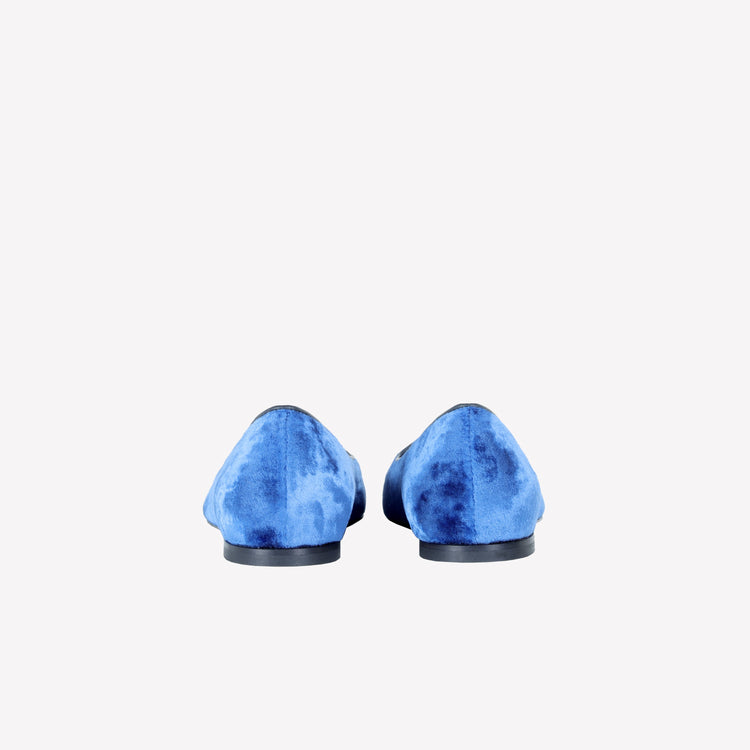 Roberto Festa BALLERINA IN VELLUTO BLU CHINA CON RICAMO RF FELIX Shopping Online