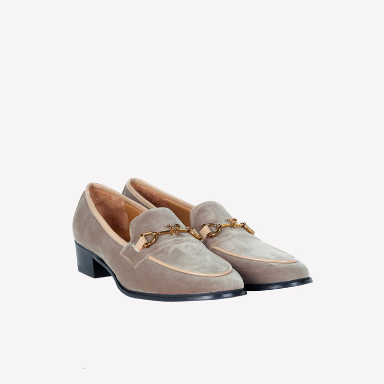 Roberto Festa MOCASSINO IN VELLUTO VOLPE CON ACCESSORIO MORSETTO ORO AXEL 2025
