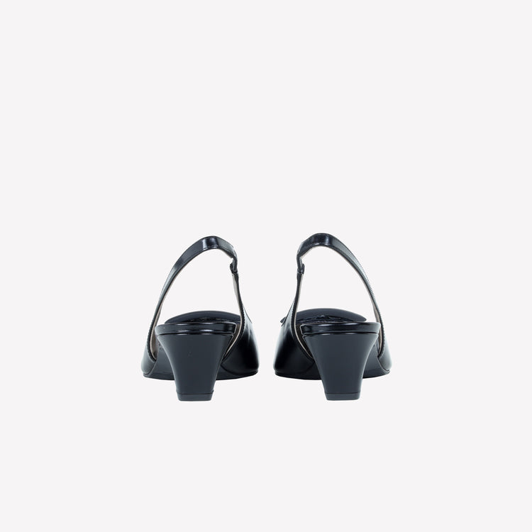 Roberto Festa SLINGBACK IN VITELLO SPAZZOLATO NERO CON FIBBIA GOMMATA DORIEN Vendita