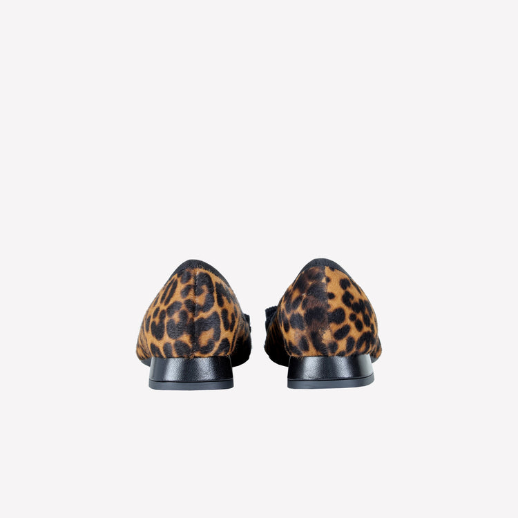 Roberto Festa DECOLLETE’ IN PELLE DI VITELLO STAMPA LEOPARDATA CON FIOCCO GROS GRAIN NERO SISKO Sconto