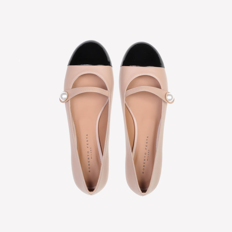 Roberto Festa BALLERINA MARY JANE NUDE CON PUNTALE IN VERNICE DIVY In Vendita