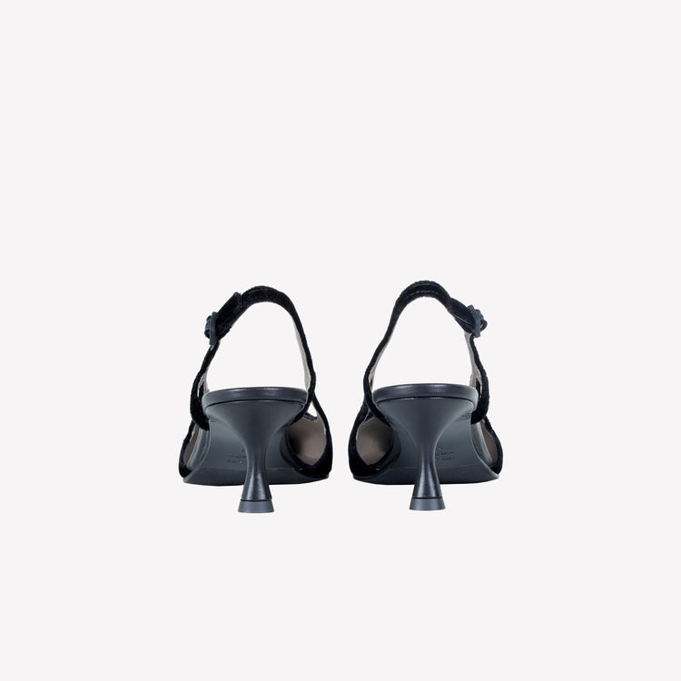 Roberto Festa SLINGBACK IN VELLUTO CON FIBBIA CRISTALLI BAGUETTE ATENA Vendita