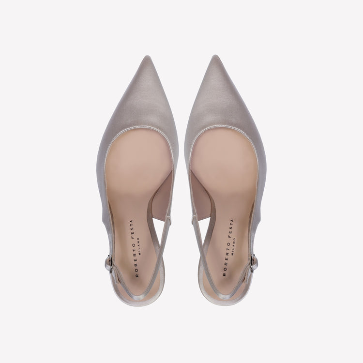 Roberto Festa SLINGBACK IN RASO PERLA LAVINIA Saldi Di Fabbrica
