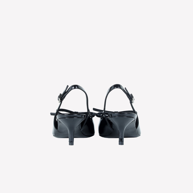 Roberto Festa SLINGBACK IN VERNICE NERA CON FIOCCHETTO SENYA Qualità