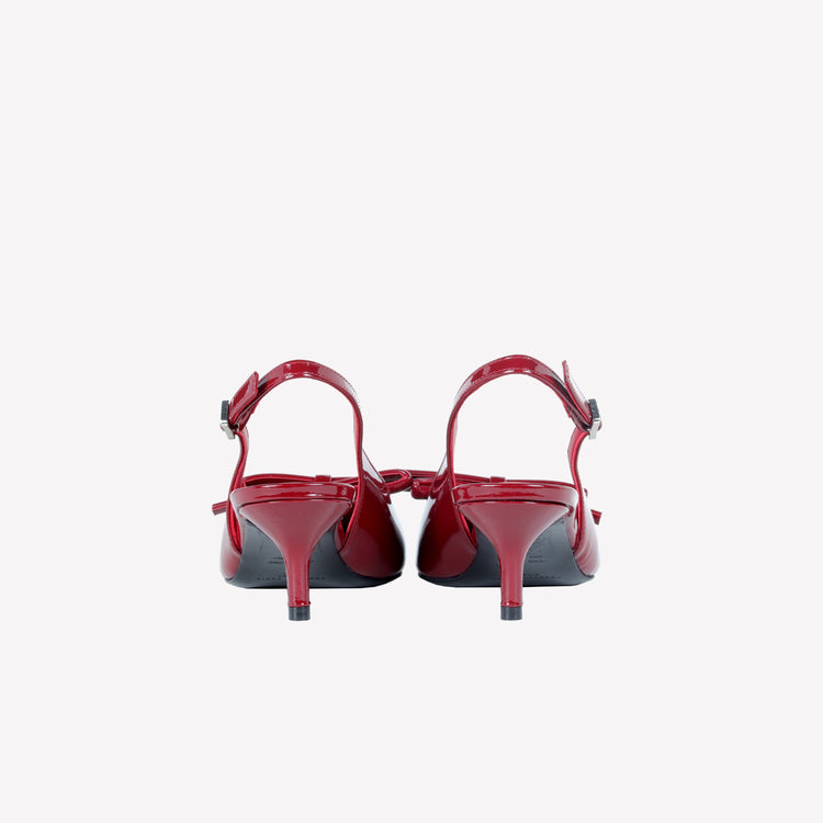 Roberto Festa SLINGBACK IN VERNICE ROSSA CON FIOCCHETTO SENYA Vendita