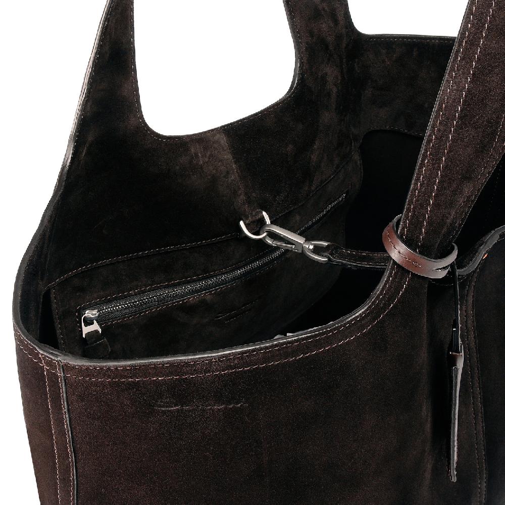 ﻿Santoni Borsa in suede testa di moro Qualità