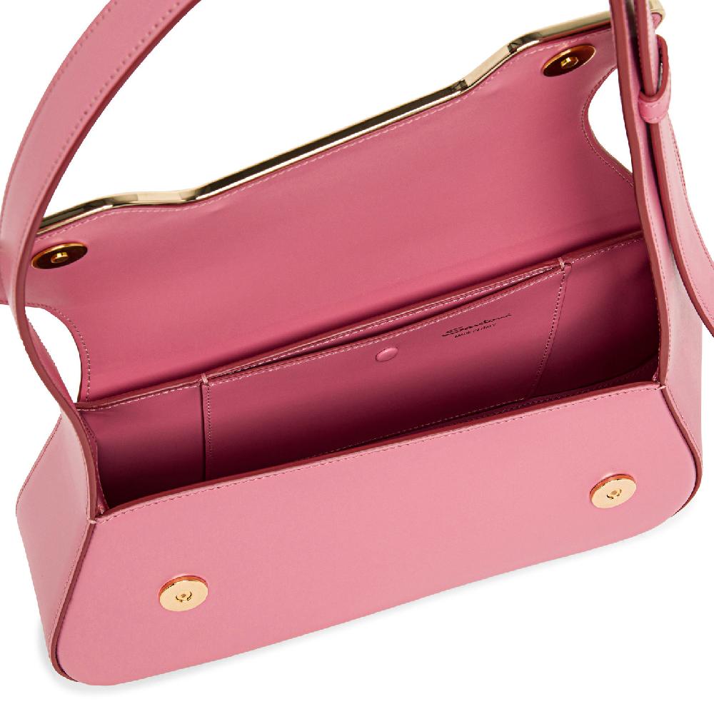 Santoni Borsa ThePluto in pelle rosa Spedizione Gratuita