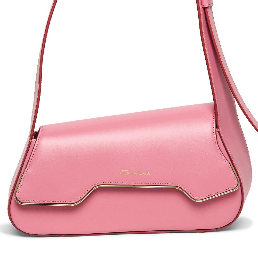 Santoni Borsa ThePluto in pelle rosa Spedizione Gratuita