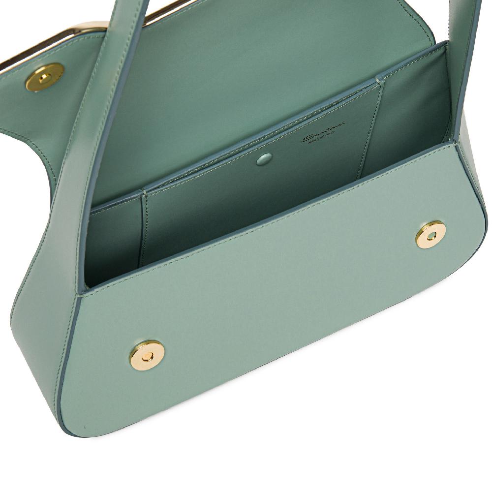 Santoni Borsa ThePluto in pelle verde acqua Promozione Limitata
