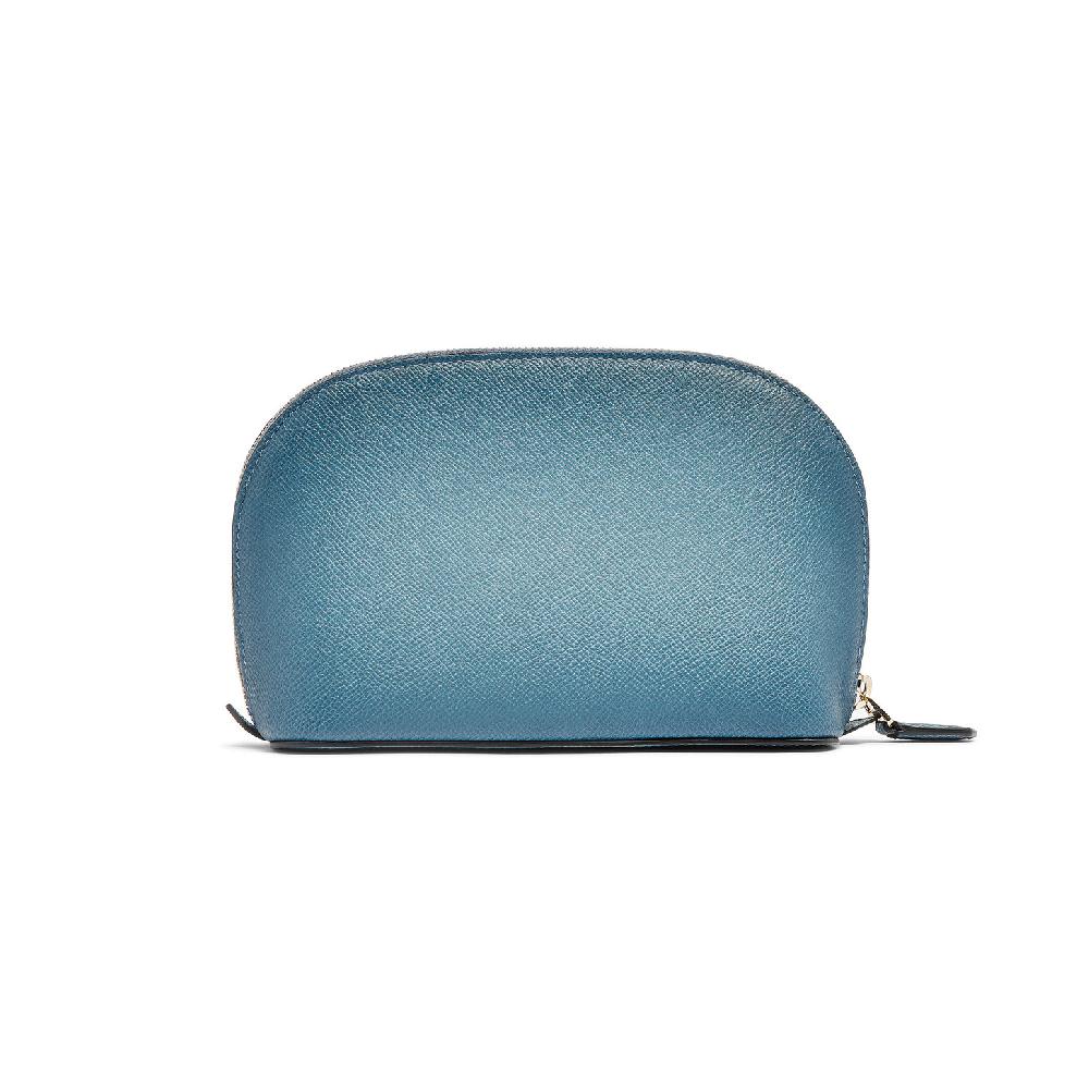 Santoni Pouch in Saffiano azzurro Shopping Online
