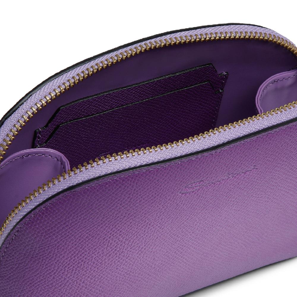 Santoni Pouch in Saffiano viola Affare Del Giorno