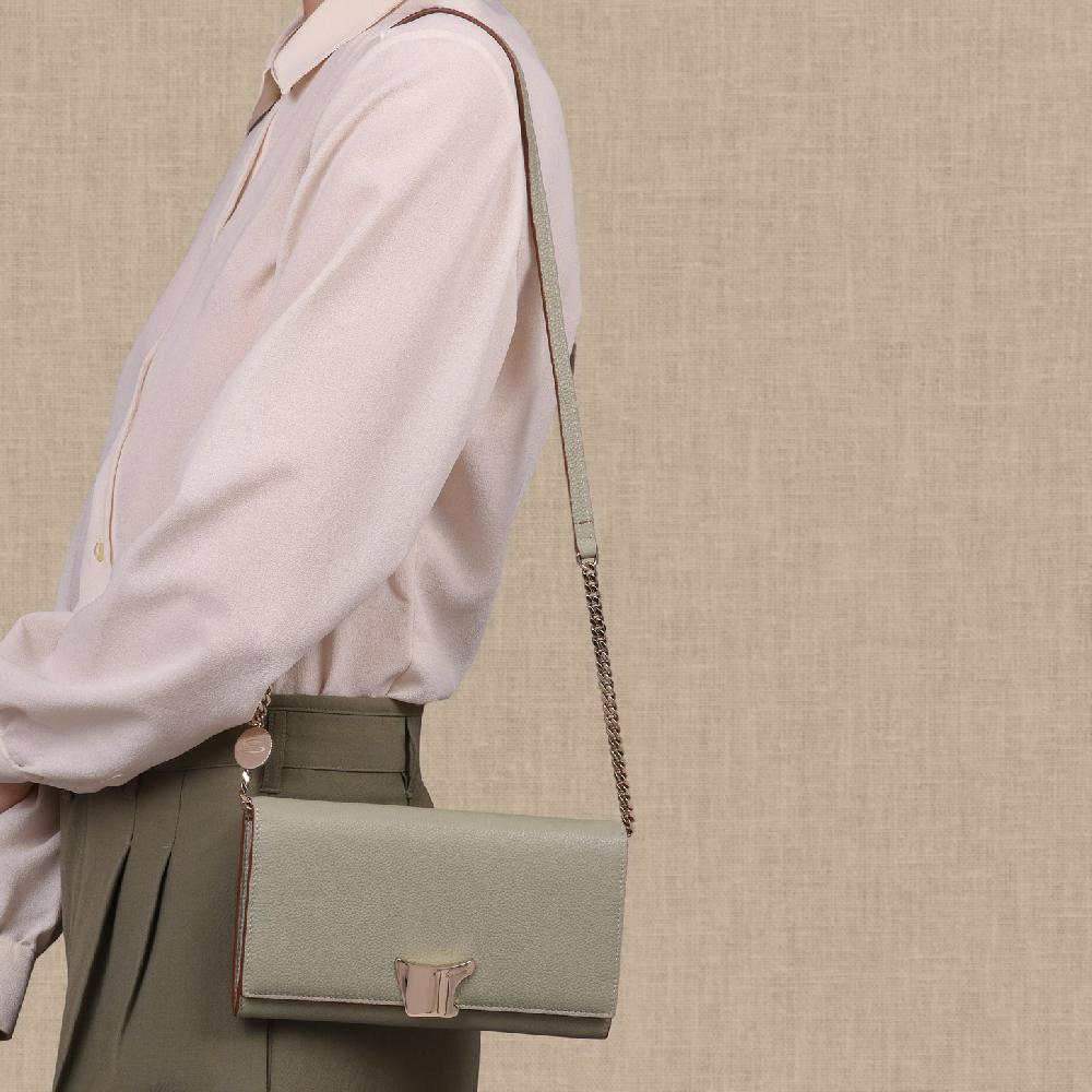Santoni Borsa a tracolla in pelle verde Convenienza