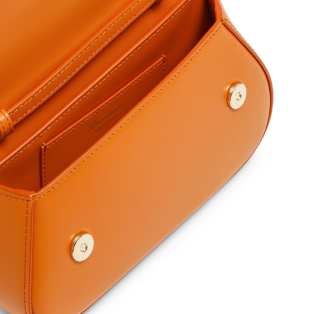 Santoni Borsa ThePluto a tracolla in pelle arancione Presa