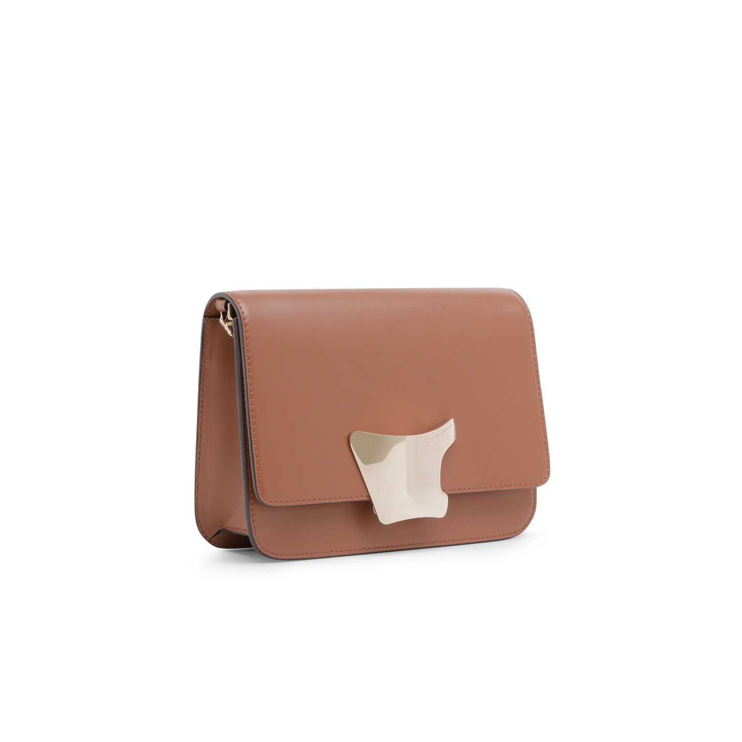 Santoni Borsa a tracolla in pelle marrone Outlet