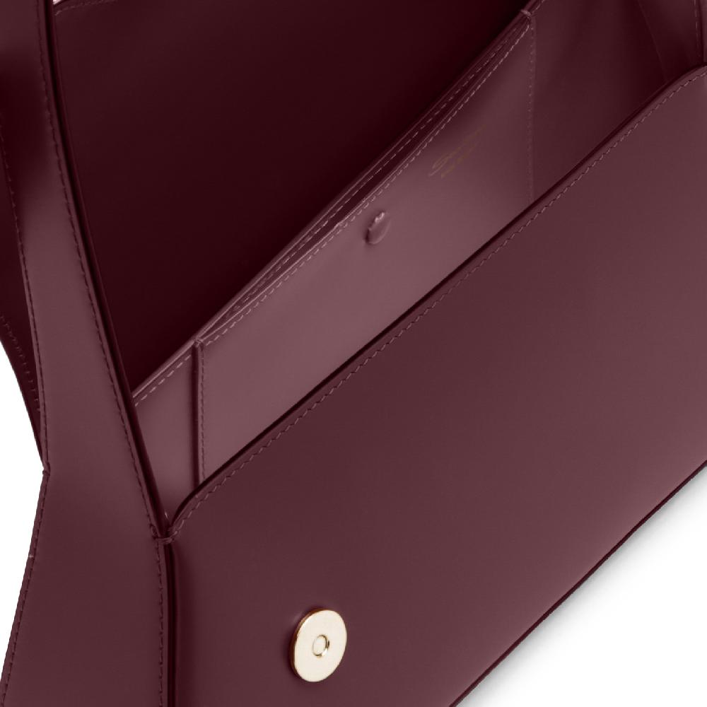 Santoni Borsa ThePluto in pelle bordeaux Nuova