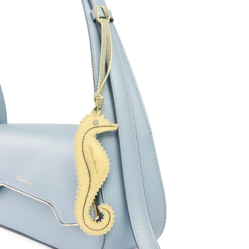 Santoni Charm cavalluccio marino in pelle gialla Qualità