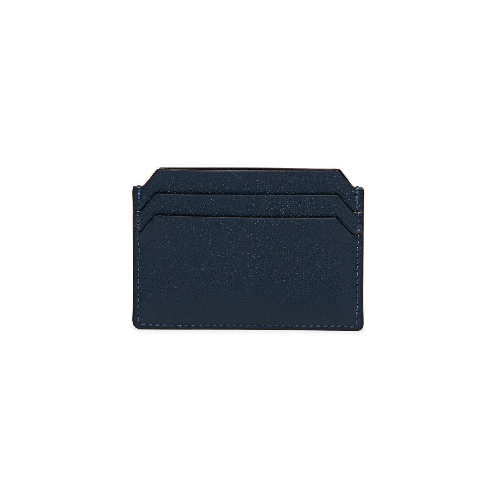 Santoni Porta carte di credito in saffiano blu Affare Del Giorno