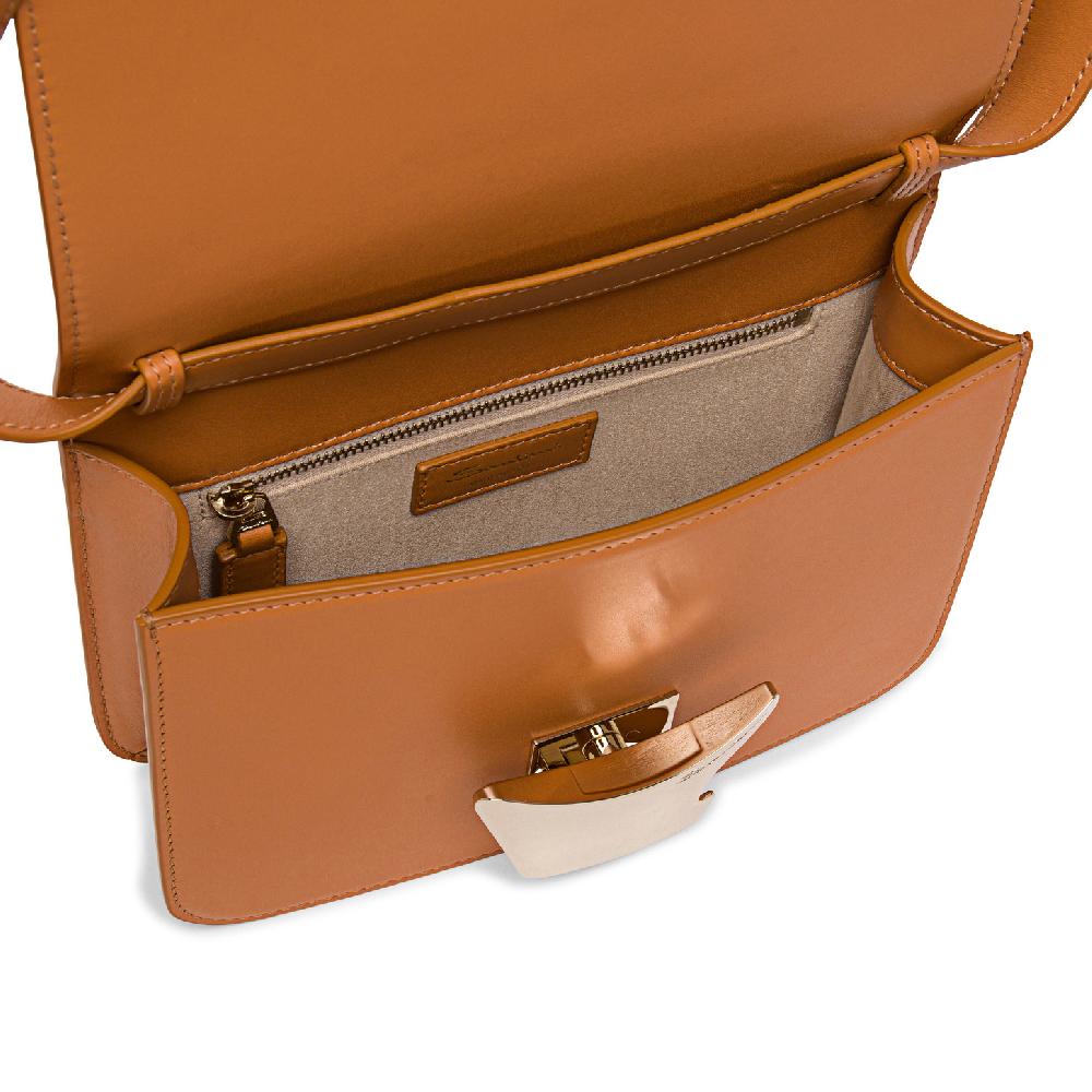 Santoni Borsa a tracolla in pelle marrone In Vendita