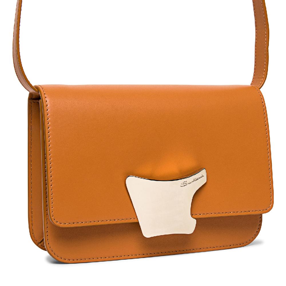 Santoni Borsa a tracolla in pelle marrone In Vendita