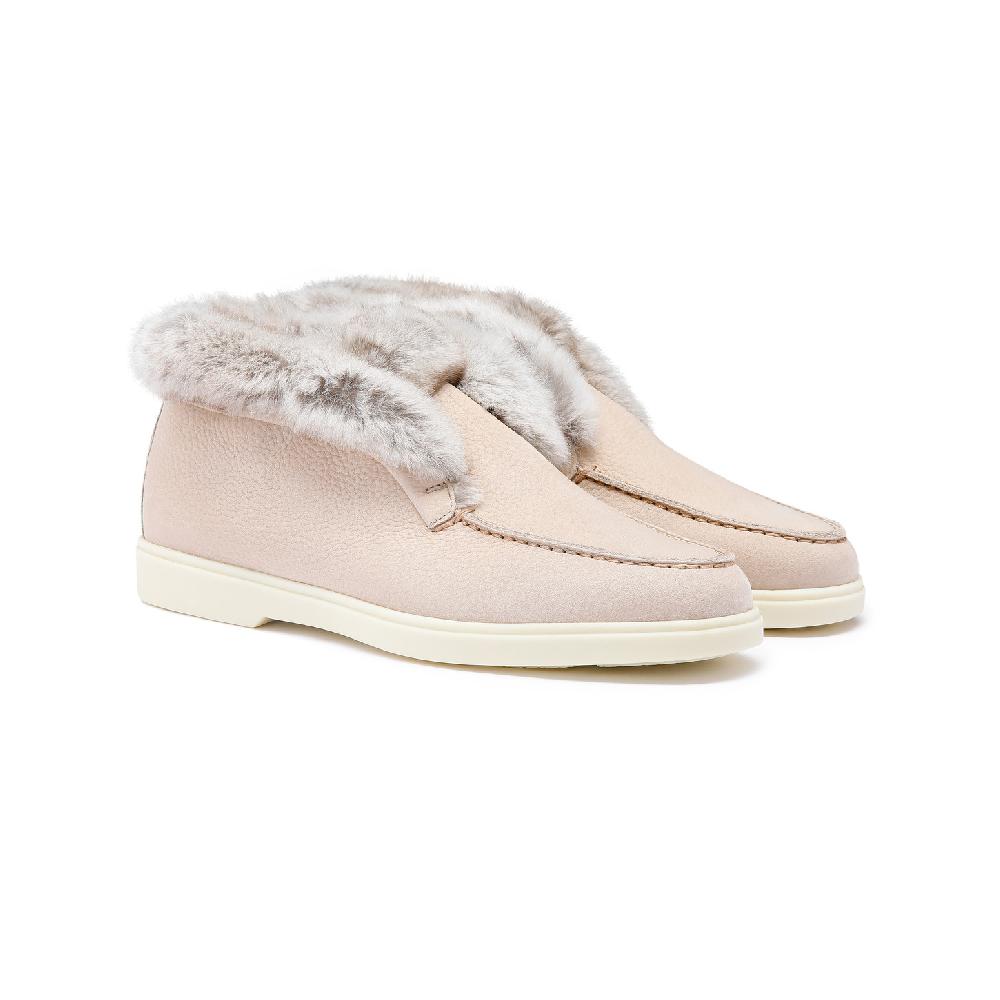 Santoni Stivaletto desert da donna in nabuk rosa In Saldo