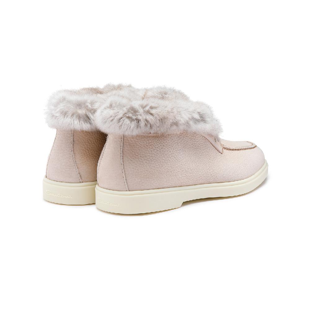 Santoni Stivaletto desert da donna in nabuk rosa In Saldo