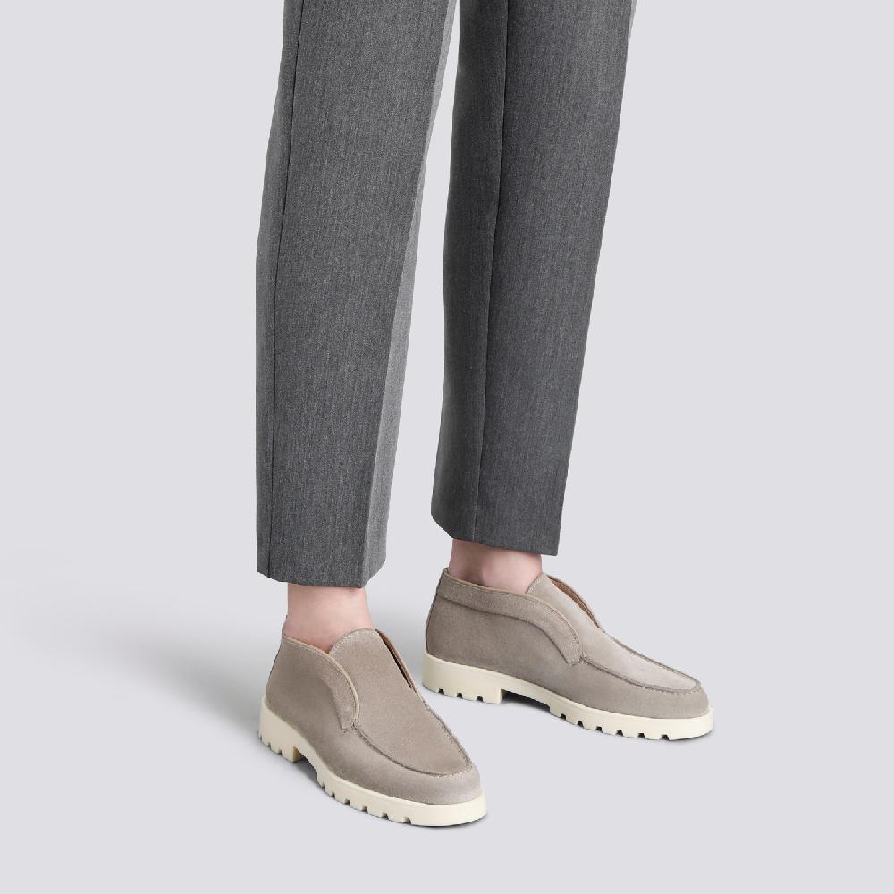 Santoni Stivaletto desert da donna in suede tortora Moda