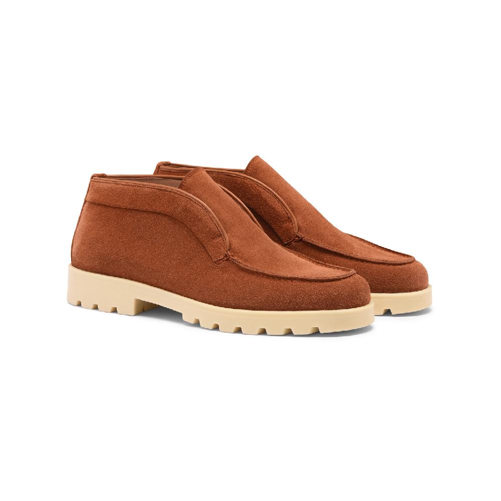 Santoni Stivaletto desert da donna in suede arancione 2025
