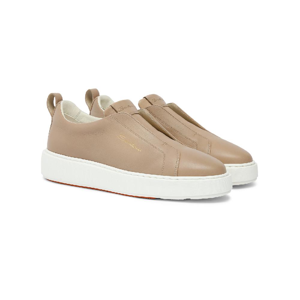 Santoni Sneaker slip-on da donna in pelle rosa Italy