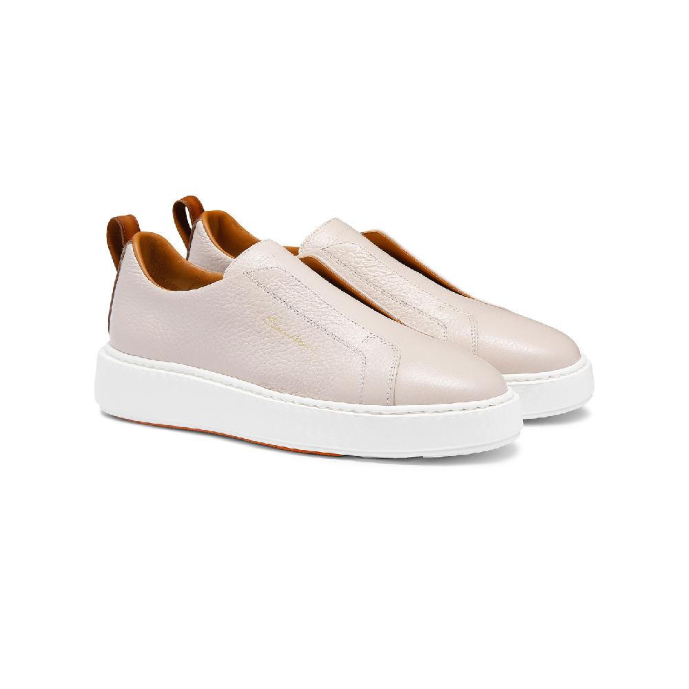 Santoni Sneaker slip-on da donna in pelle bottalata nude Italia