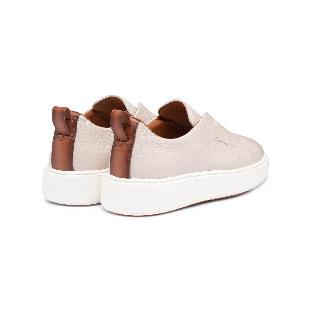 Santoni Sneaker slip-on da donna in pelle bottalata nude Italia