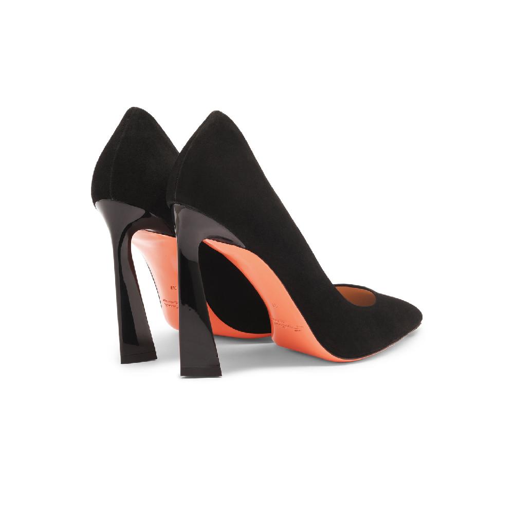 Santoni Décolletés tacco alto da donna in suede nero Pezzi Unici