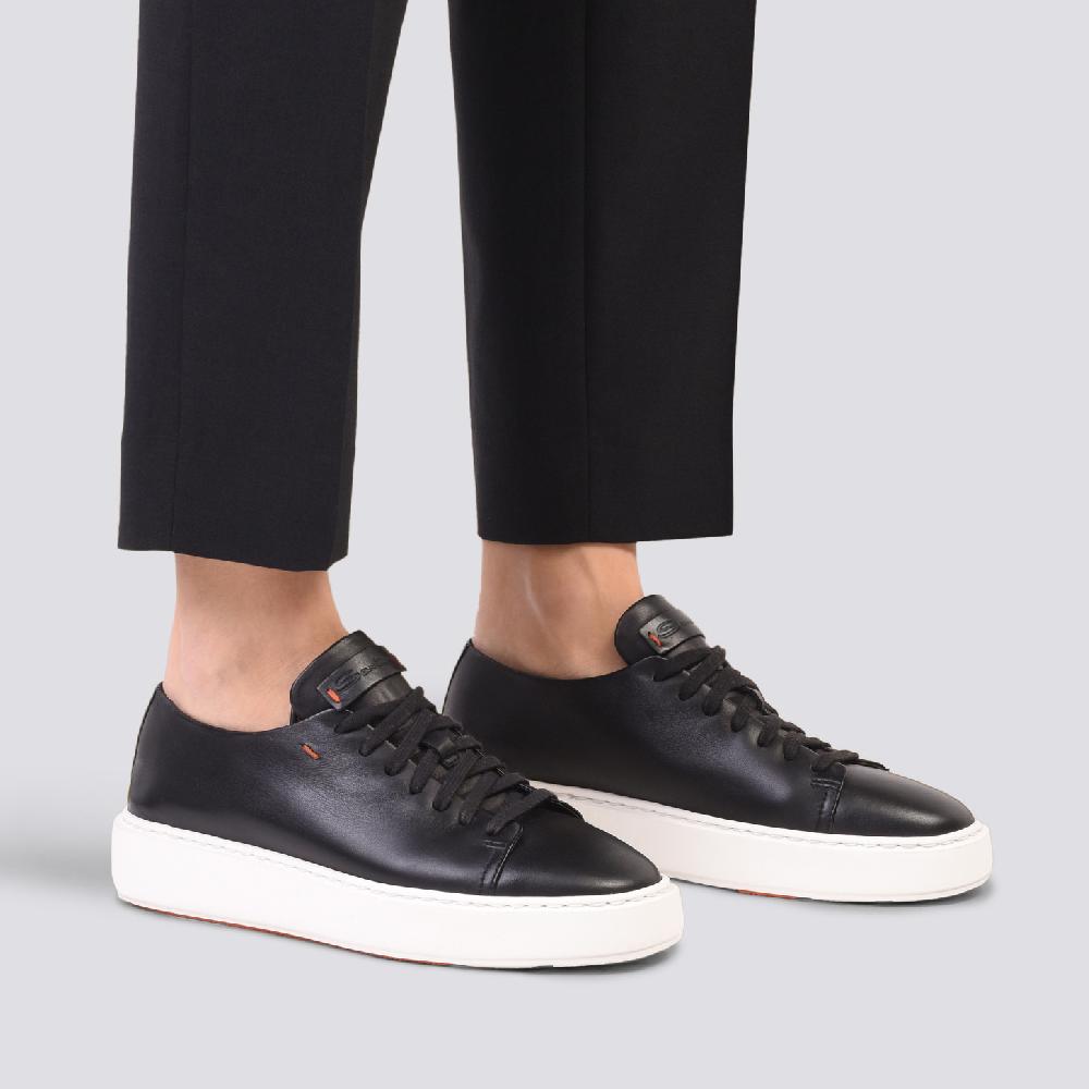 Santoni Sneaker da donna in pelle nera Soddisfazione Garantita