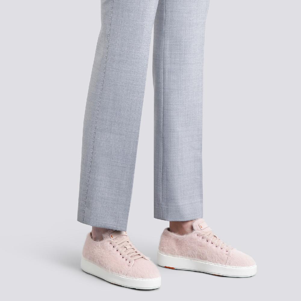 Santoni Sneaker da donna in lana rosa Acquista Ora