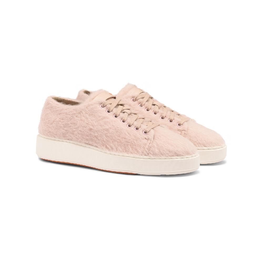 Santoni Sneaker da donna in lana rosa Acquista Ora