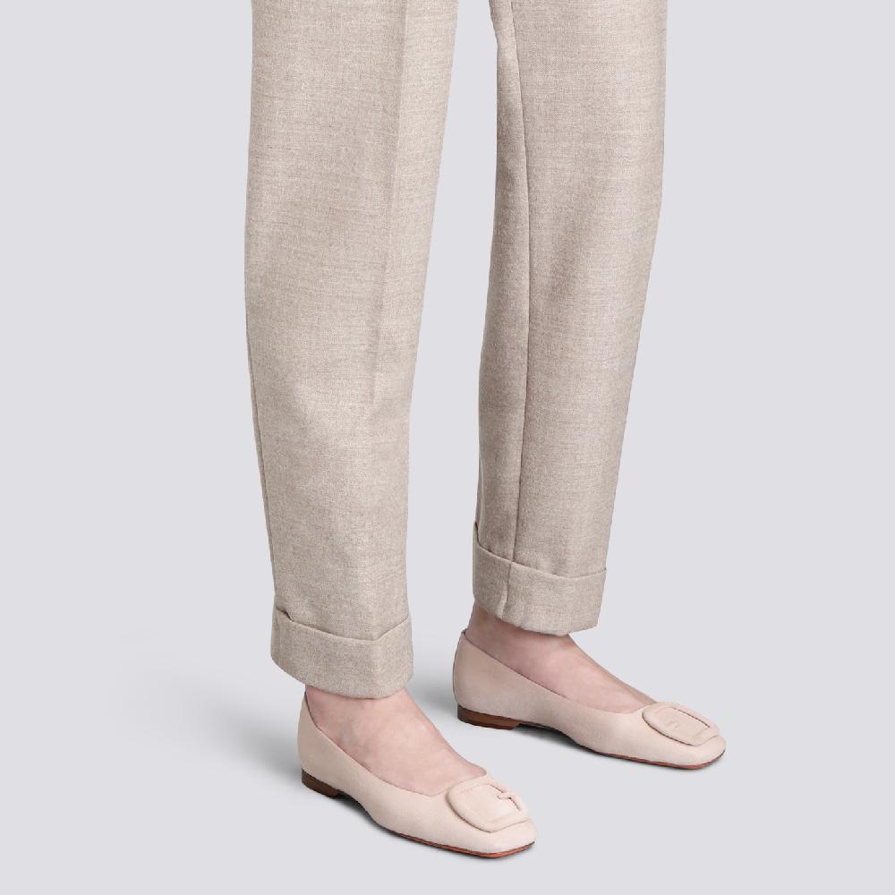 Santoni Ballerina da donna in suede rosa Prezzo Ridotto