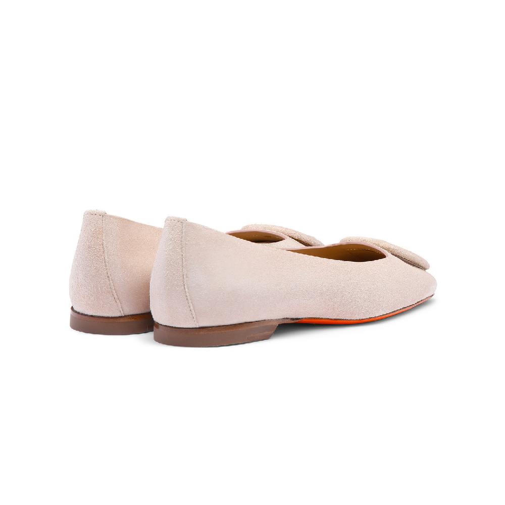 Santoni Ballerina da donna in suede rosa Prezzo Ridotto