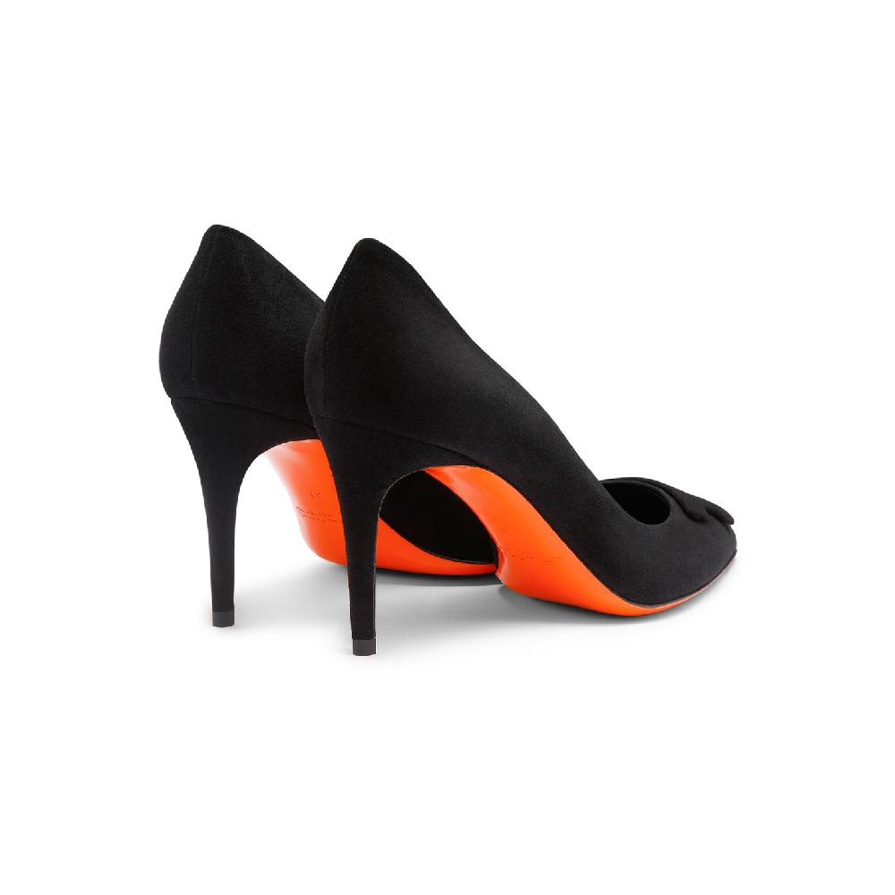 Santoni Décolletés tacco alto Santoni Sibille da donna in suede nero Novità